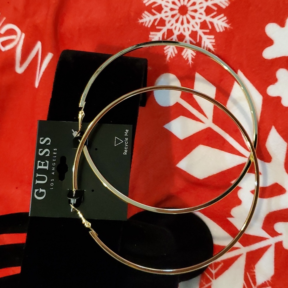 Guess Brand Large Hoop Earrings